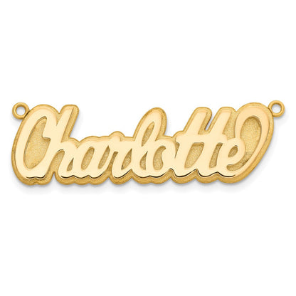 Vergoldet Sterlingsilber /gold 3d Poliert Name Platte