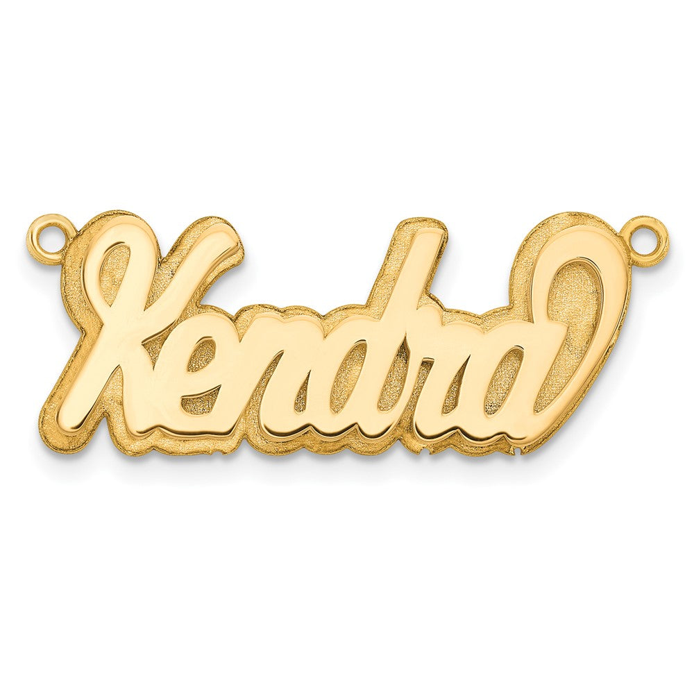 Vergoldet Sterlingsilber /gold 3d Poliert Name Platte
