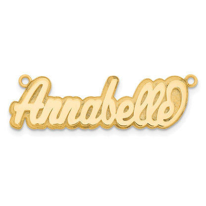 14K Gelbgold Poliert 3d Name Platte