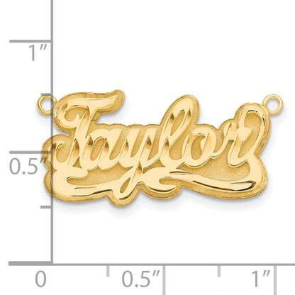 Vergoldet Sterlingsilber /gold 3d Diamantiert Name Platte