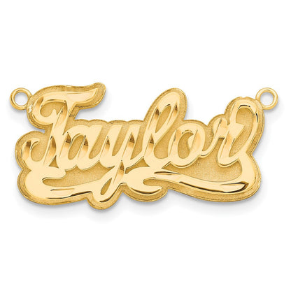 Vergoldet Sterlingsilber /gold 3d Diamantiert Name Platte