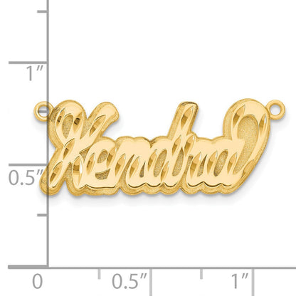 14K Gelbgold 3d Diamantiert Name Platte