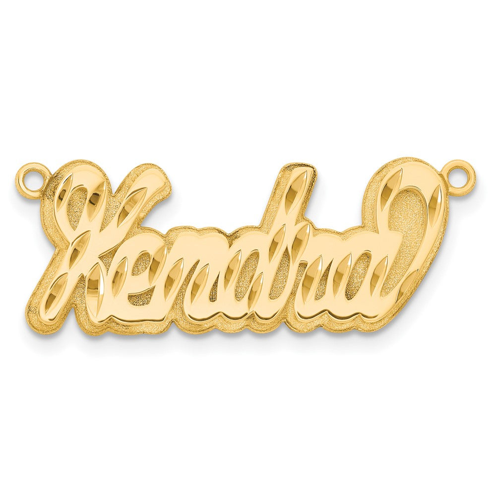 14K Gelbgold 3d Diamantiert Name Platte