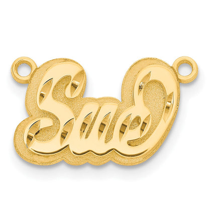 Vergoldet Sterlingsilber /gold 3d Diamantiert Name Platte