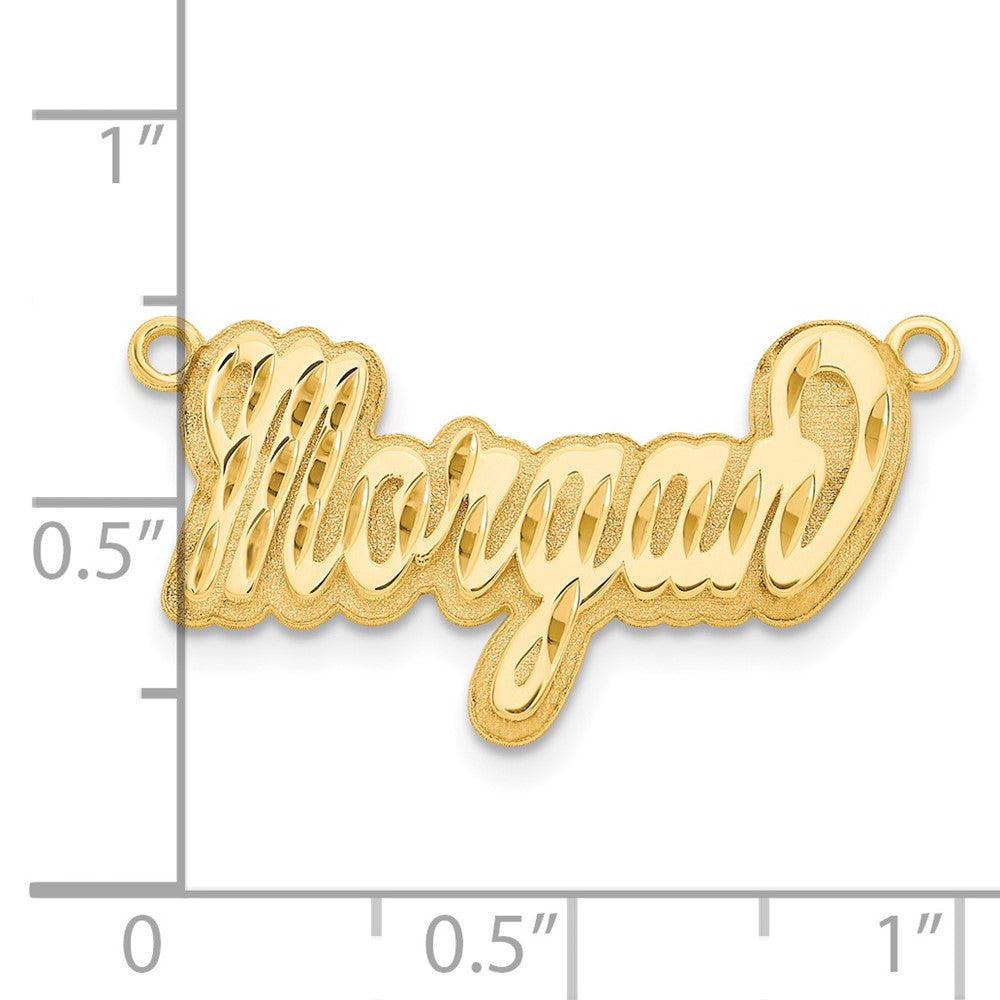 14K Gelbgold 3d Diamantiert Name Platte