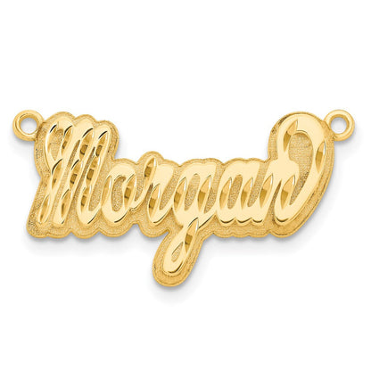 14K Gelbgold 3d Diamantiert Name Platte