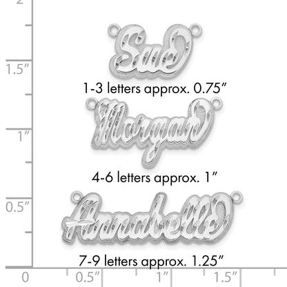 14K Weißgold 3d Diamantiert Name Platte