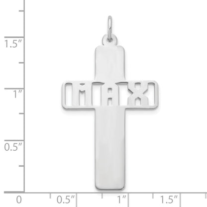 14K Weißgold mit Ausgeschnitten Name Charm