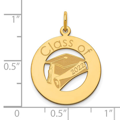14K Gelbgold 14K Personalisiert Abschluss Charm