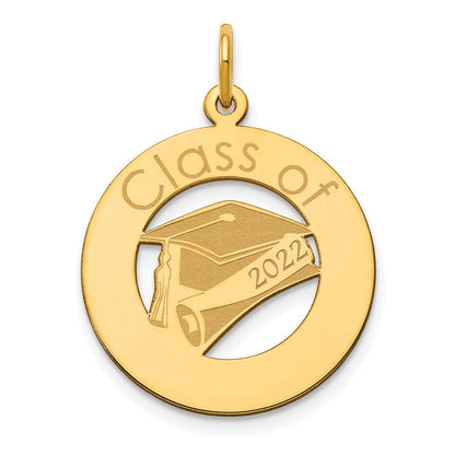 14K Gelbgold 14K Personalisiert Abschluss Charm