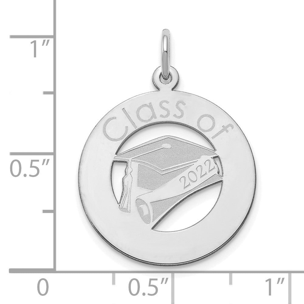 14K Weißgold Personalisiert Abschluss Charm