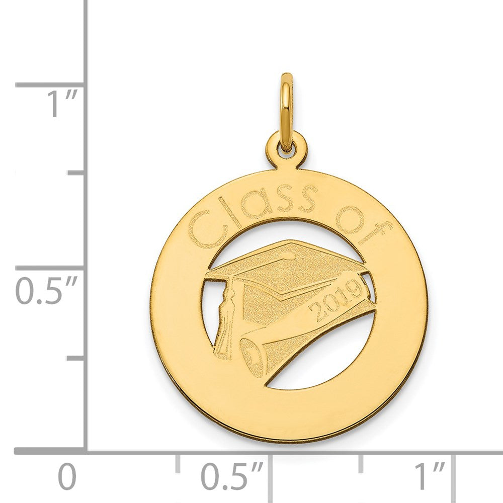 14K Gelbgold 14K Personalisiert Abschluss Charm