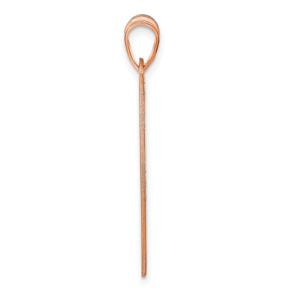 14K Roségold Groß Monogramm Herz Anhänger