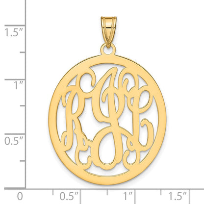 Vergoldet Sterlingsilber /gold Rund Monogramm Anhänger