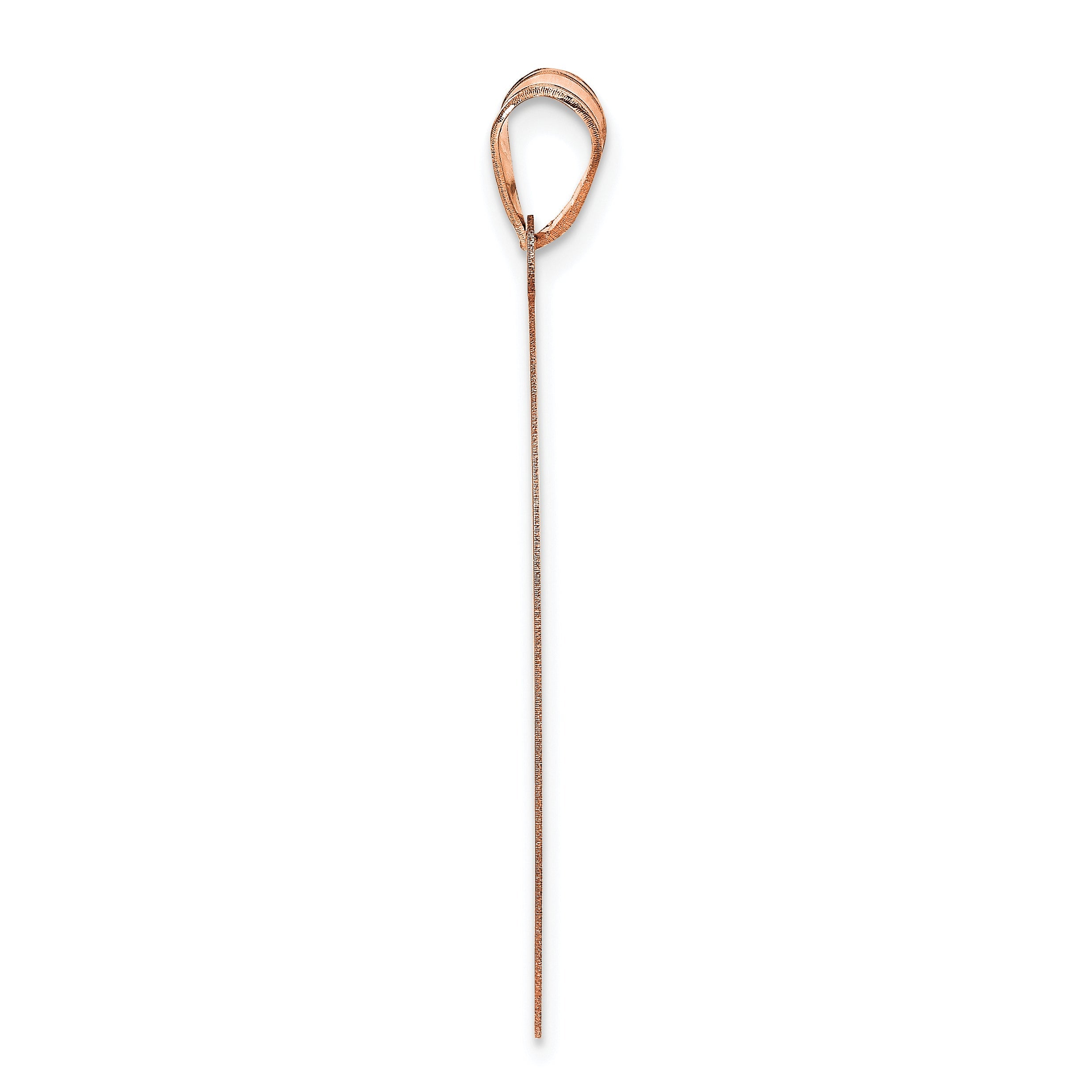 Roségoldbeschichtet Sterlingsilber /rose Groß Rund Monogramm Anhänger