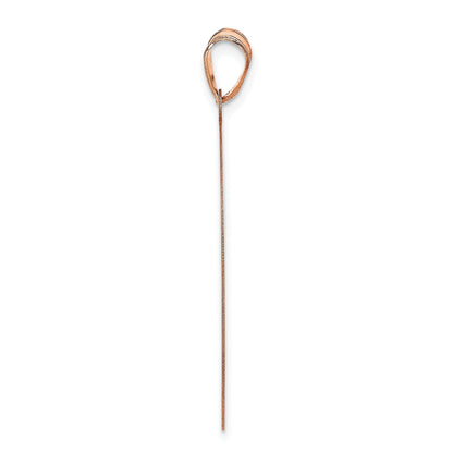 14K Roségold Groß Rund Monogramm Anhänger