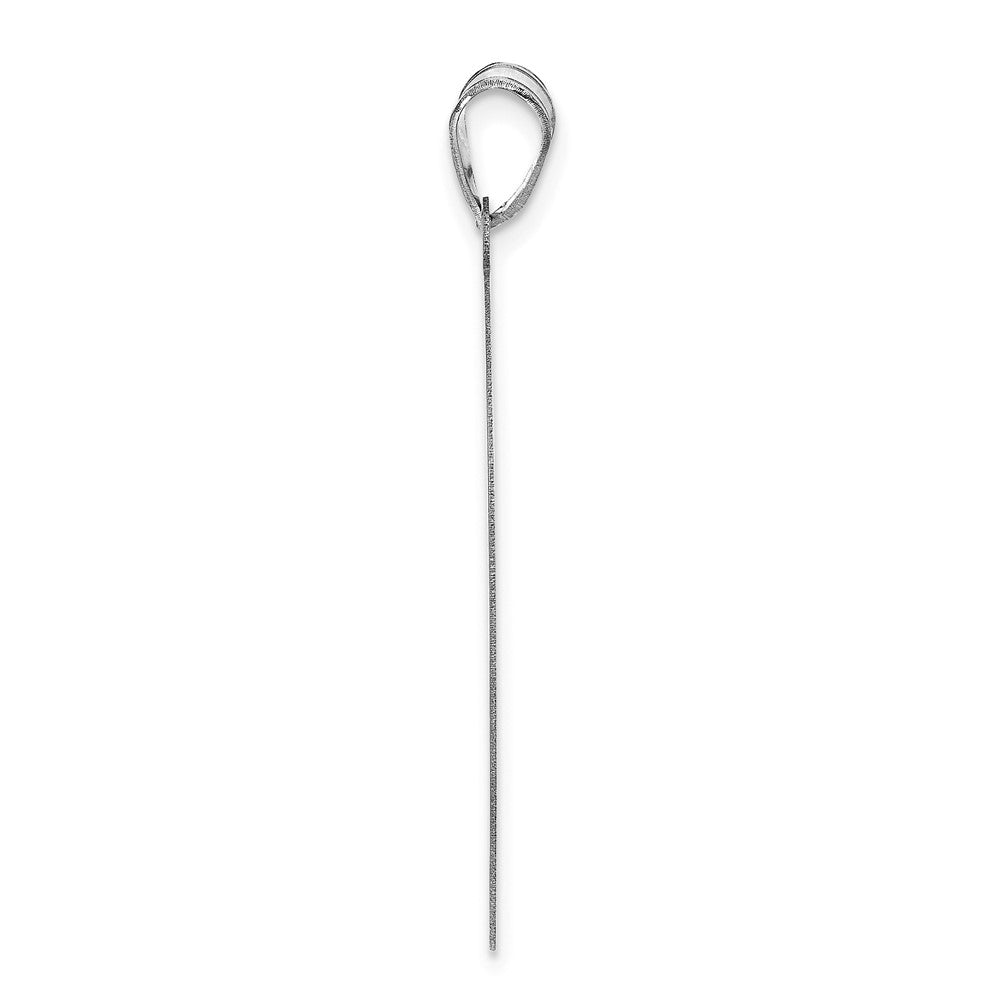 Sterlingsilber Silber/rhodiniert Groß Rund Monogramm Anhänger