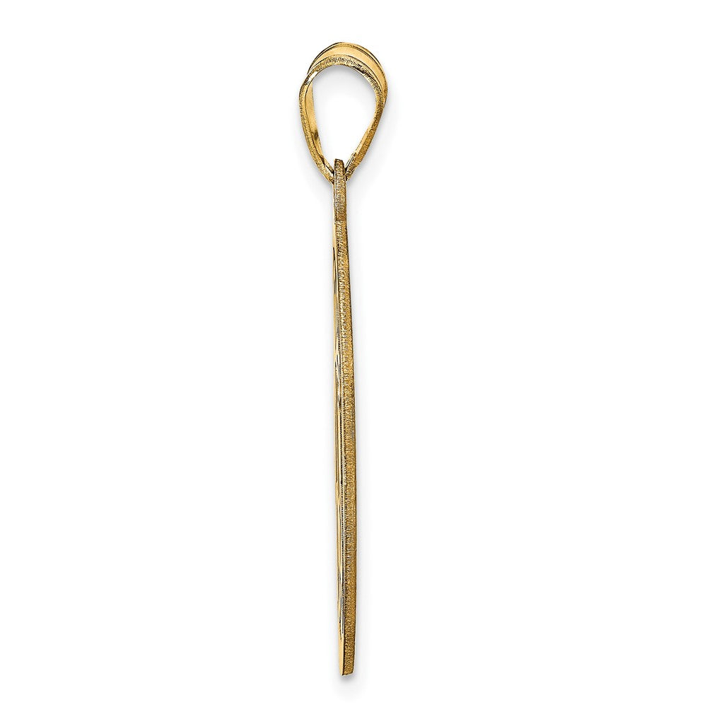 14K Gelbgold Rund Monogramm Anhänger