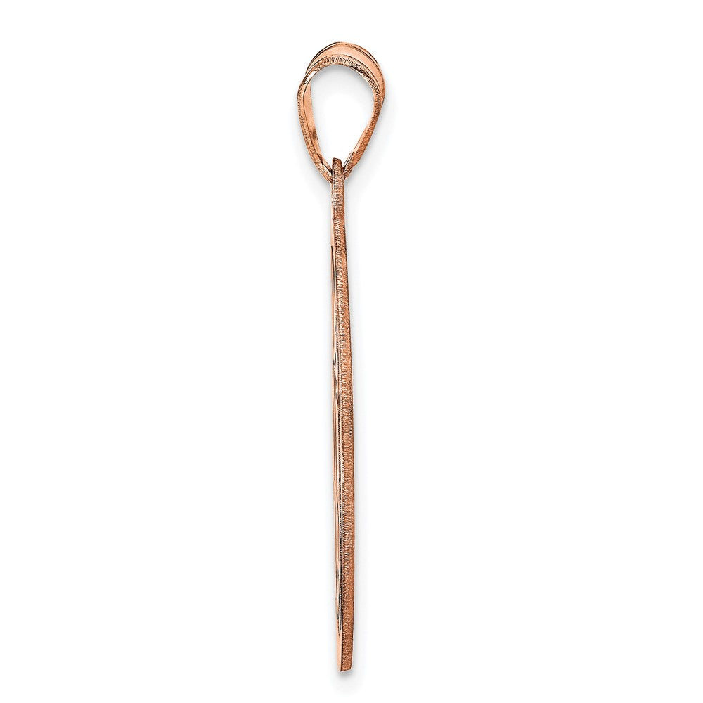 14K Roségold Rund Monogramm Anhänger