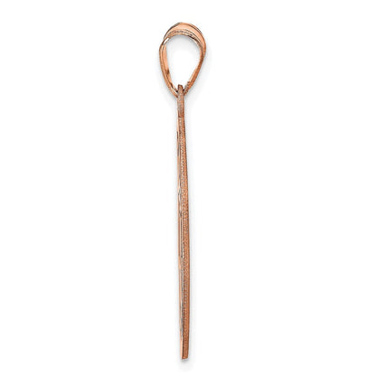 14K Roségold Rund Monogramm Anhänger