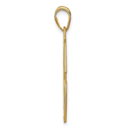14K Gelbgold Rund Ausgeschnitten Monogramm Anhänger
