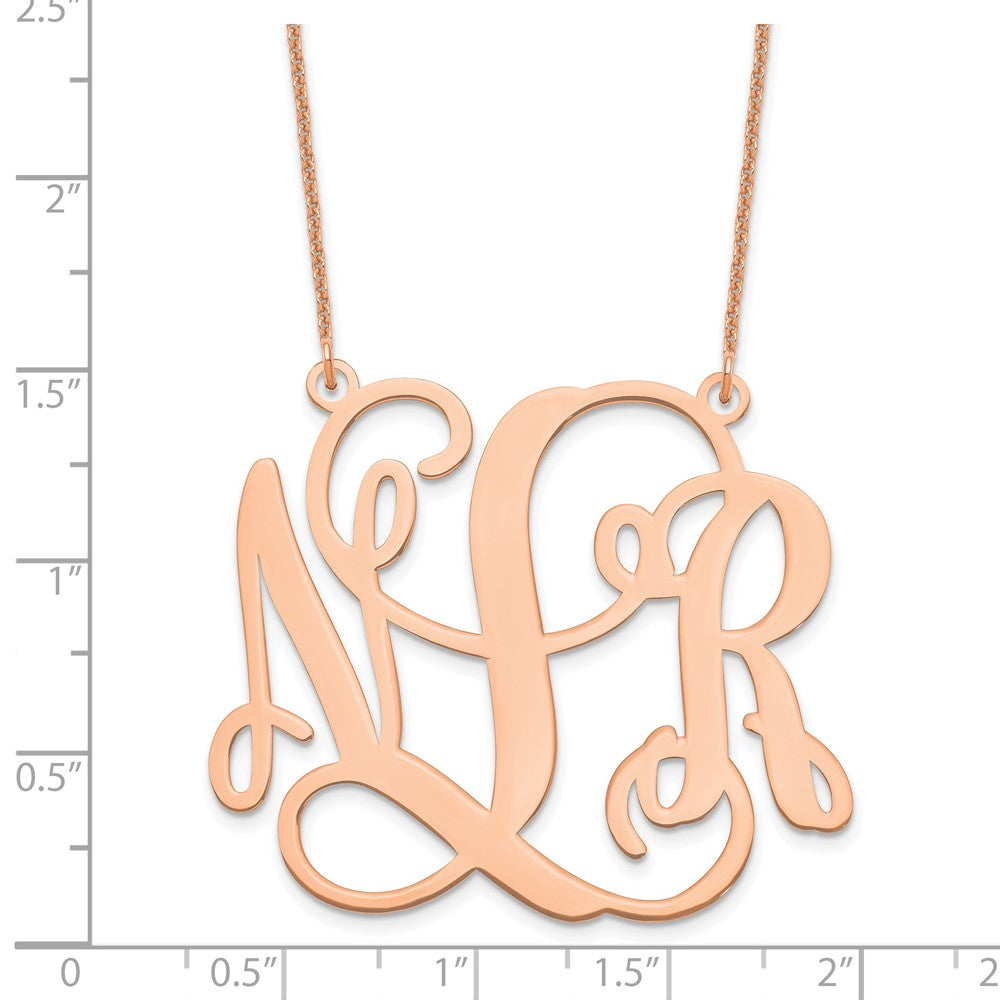 14K Roségold Monogramm Halskette