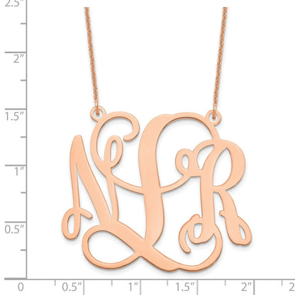 14K Roségold Monogramm Halskette