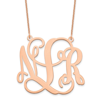14K Roségold Monogramm Halskette