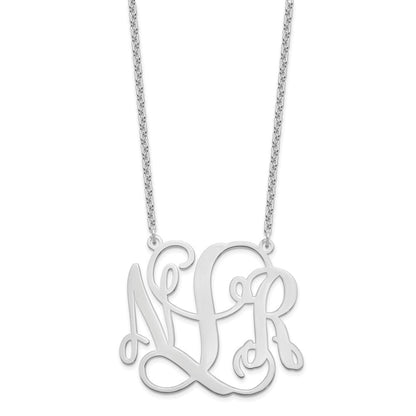 Sterlingsilber Silber/rhodiniert Monogramm Halskette