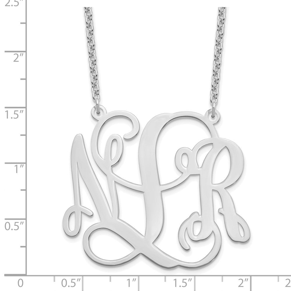Sterlingsilber Silber/rhodiniert Monogramm Halskette