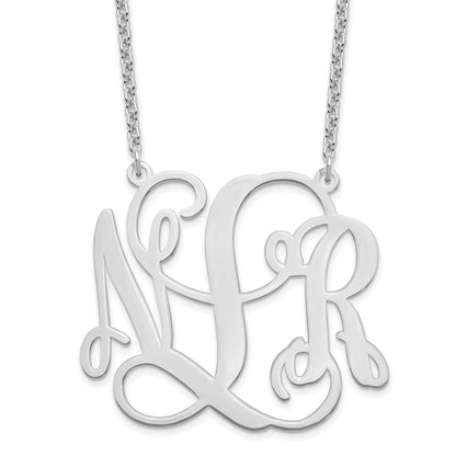 Sterlingsilber Silber/rhodiniert Monogramm Halskette