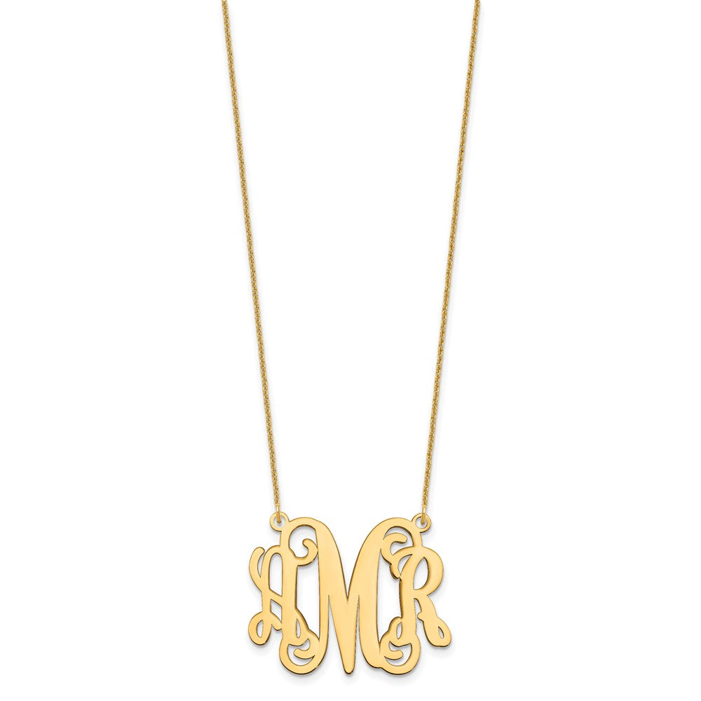 14K Gelbgold Monogramm Halskette