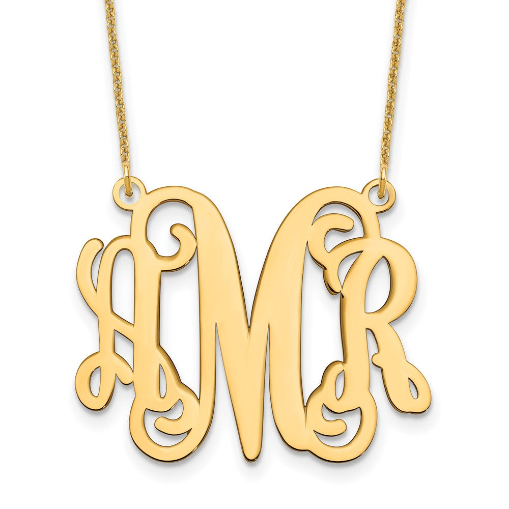 14K Gelbgold Monogramm Halskette