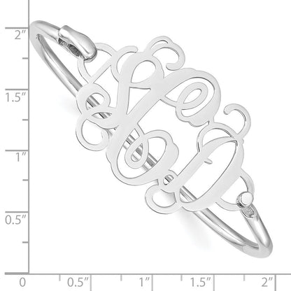 14K Weißgold Monogramm mit Sterlingsilber Armreif