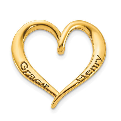 Vergoldet Sterlingsilber /gold Personalisiert Antikisiert Herz Anhänger