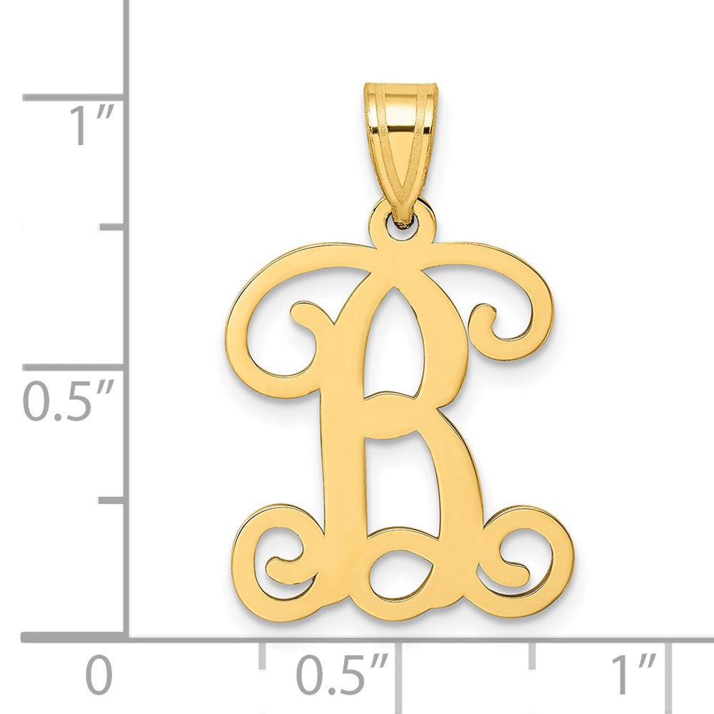 Vergoldet Sterlingsilber Buchstabe B Initiale Anhänger