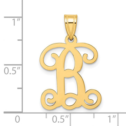 Vergoldet Sterlingsilber Buchstabe B Initiale Anhänger