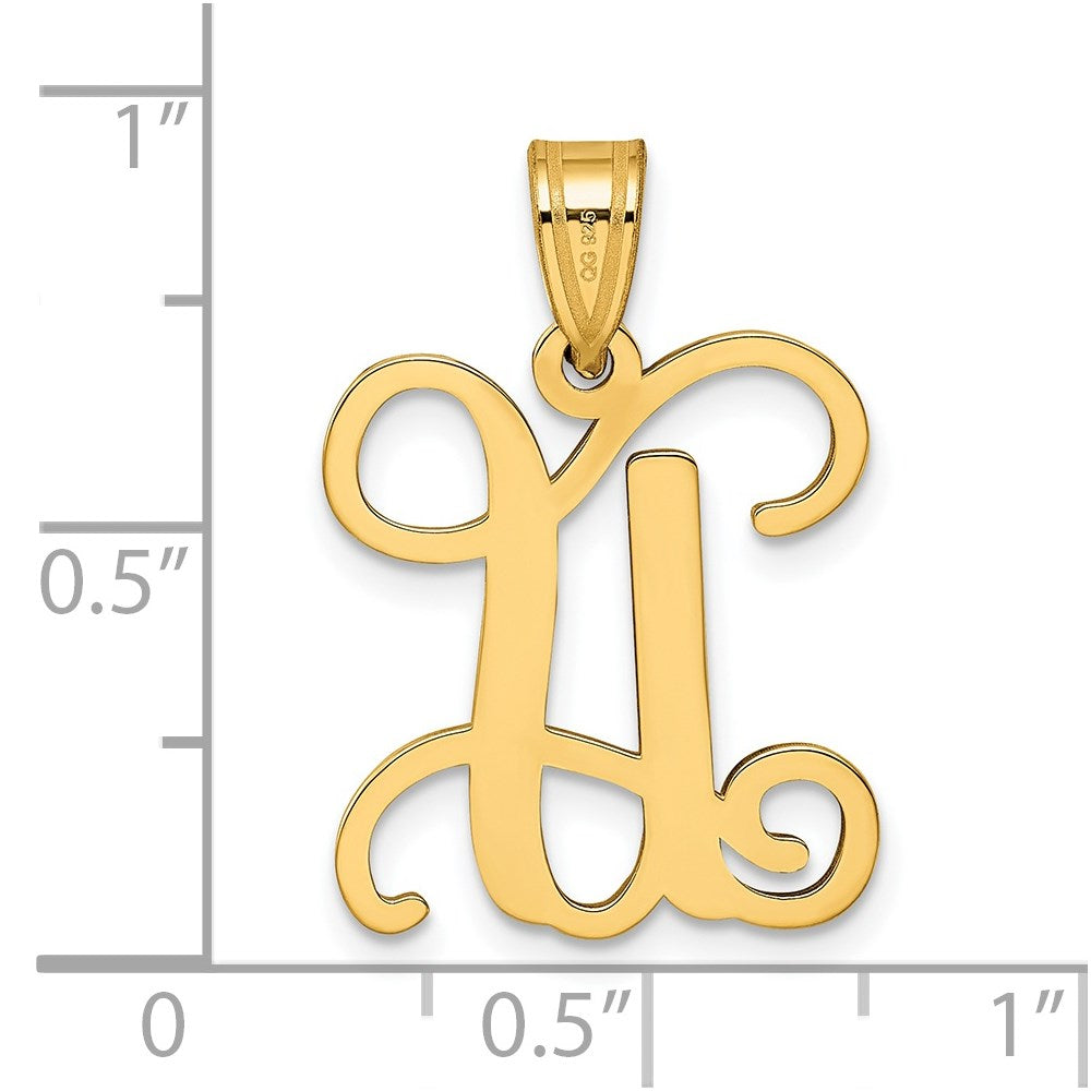 Vergoldet Sterlingsilber Buchstabe U Initiale Anhänger
