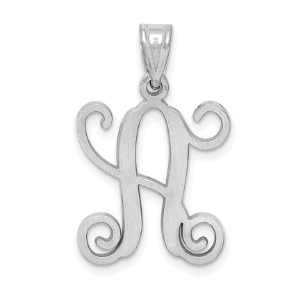 Sterlingsilber Rhodiniert Casted Hoch Poliert Initiale Buchstabe A Anhänger