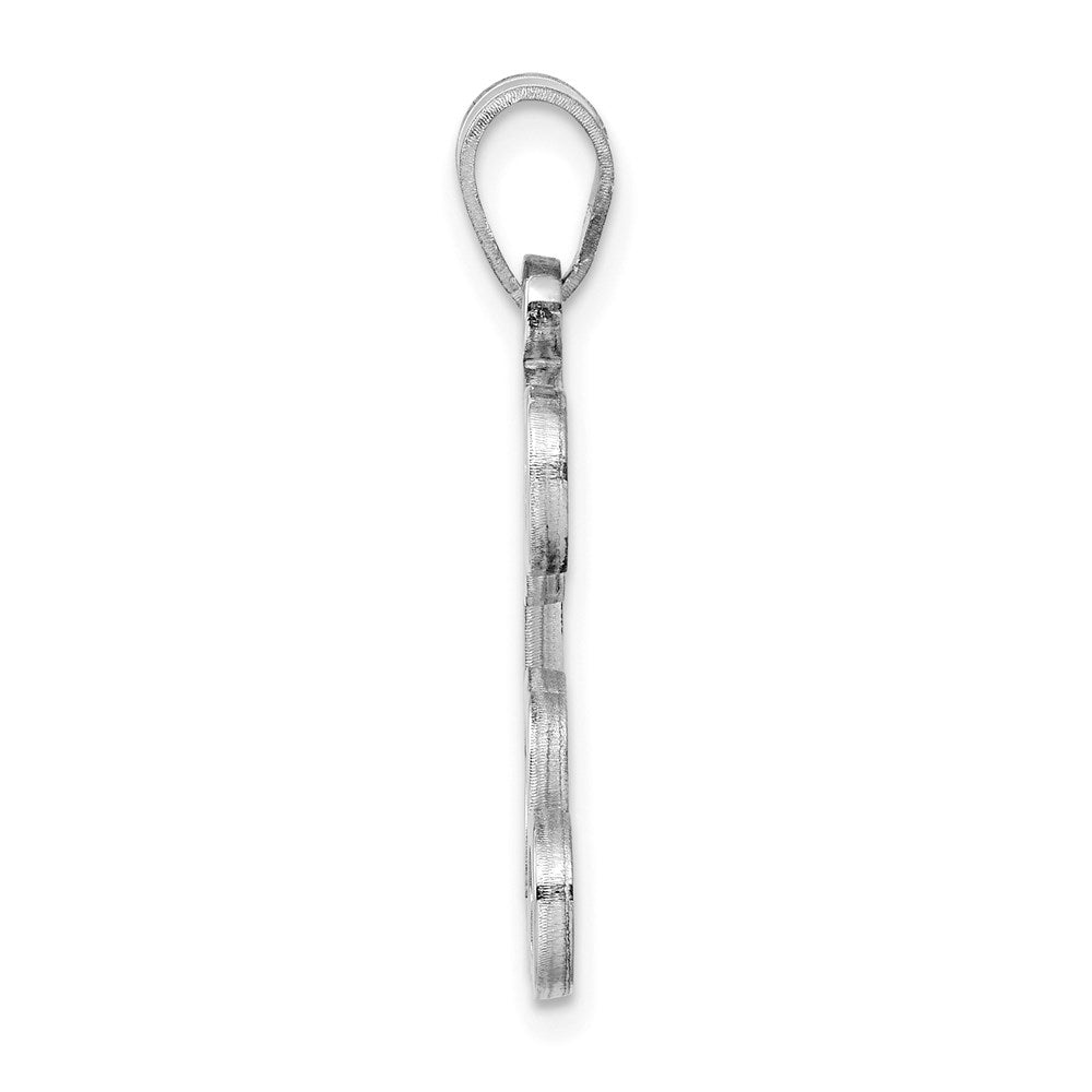 Sterlingsilber Rhodiniert Buchstabe C Initiale Anhänger