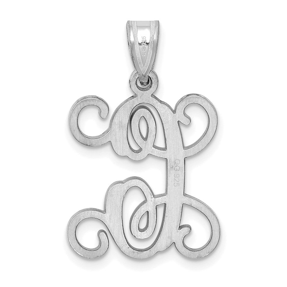 Sterlingsilber Rhodiniert Buchstabe C Initiale Anhänger