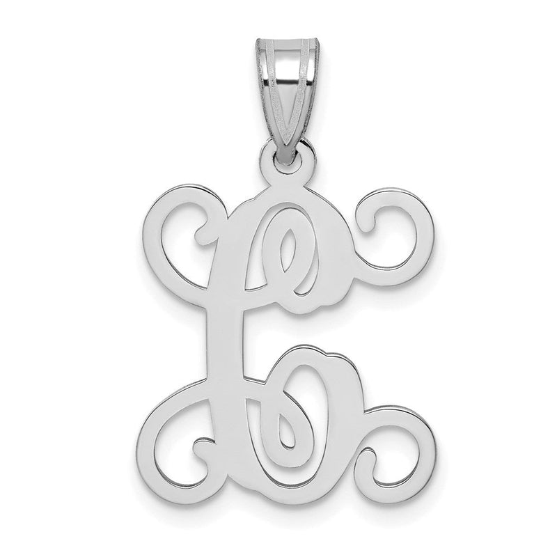 Sterlingsilber Rhodiniert Buchstabe C Initiale Anhänger
