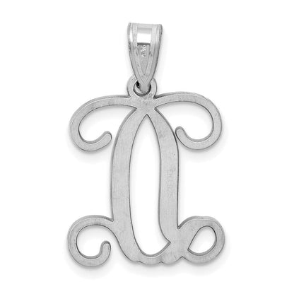 Sterlingsilber Rhodiniert Buchstabe D Initiale Anhänger
