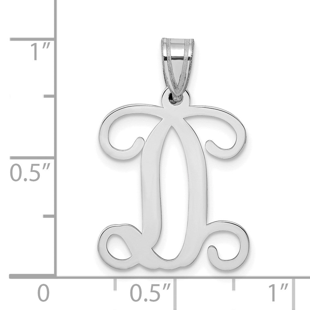 Sterlingsilber Rhodiniert Buchstabe D Initiale Anhänger