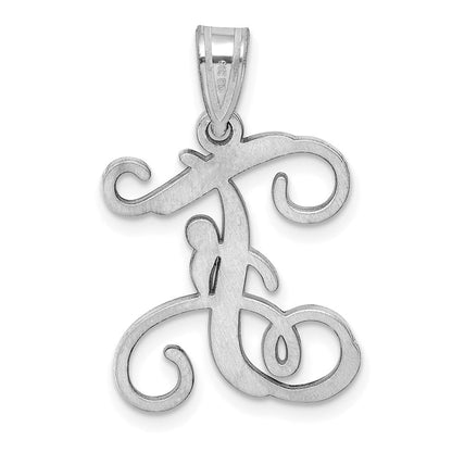 Sterlingsilber Rhodiniert Buchstabe F Initiale Anhänger