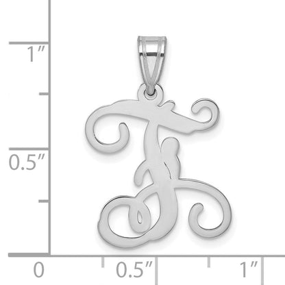 Sterlingsilber Rhodiniert Buchstabe F Initiale Anhänger