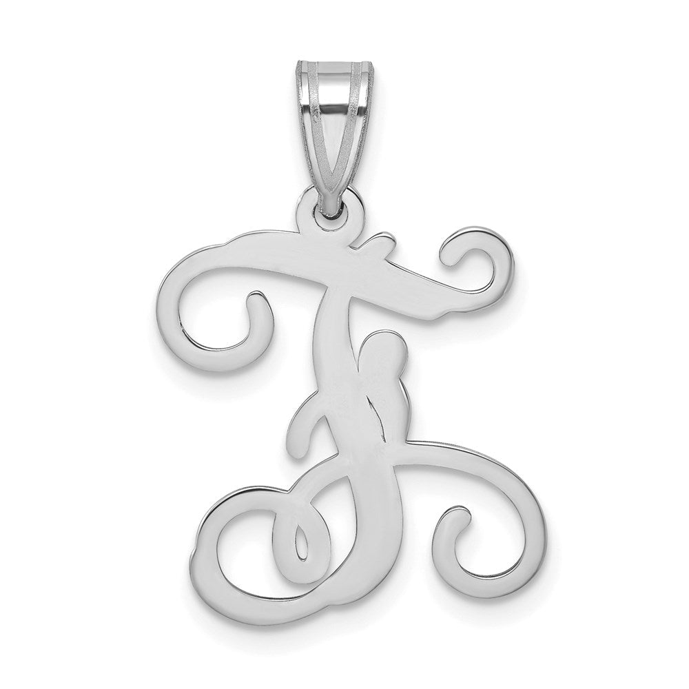 Sterlingsilber Rhodiniert Buchstabe F Initiale Anhänger