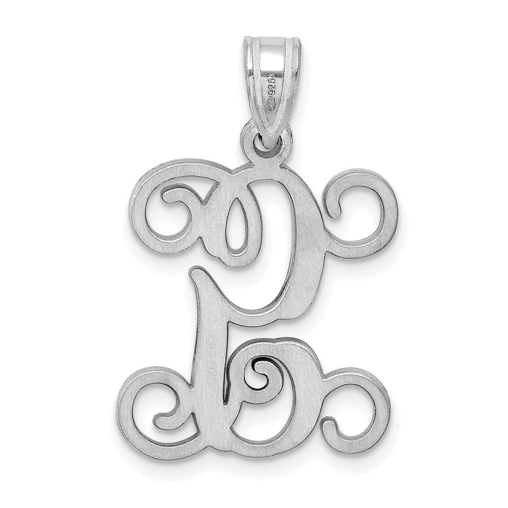 Sterlingsilber Rhodiniert Buchstabe G Initiale Anhänger
