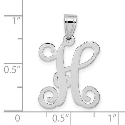 Sterlingsilber Rhodiniert Buchstabe H Initiale Anhänger
