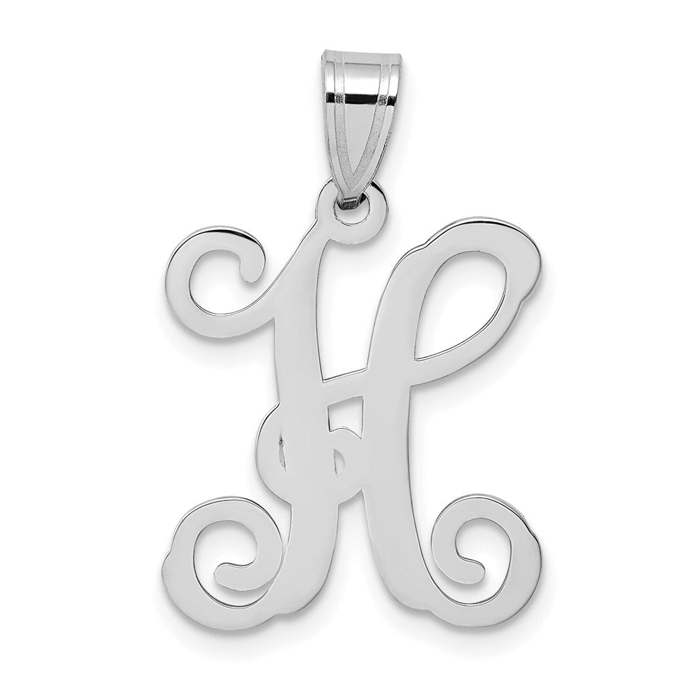 Sterlingsilber Rhodiniert Buchstabe H Initiale Anhänger